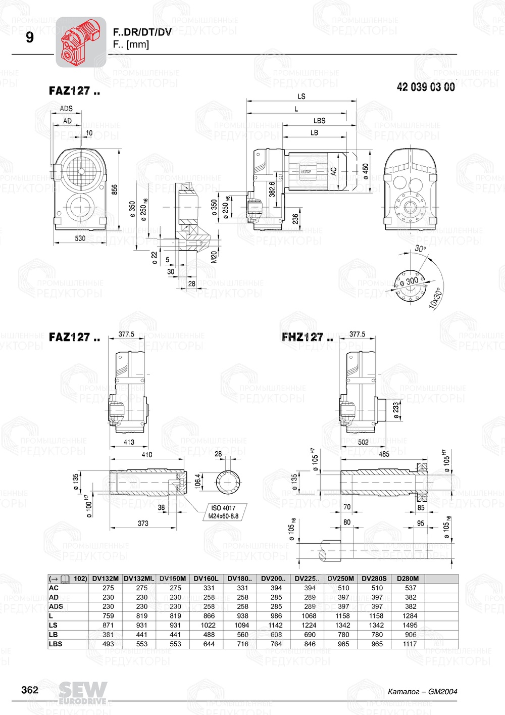 Мотор-редуктор Sew-Eurodrive F 127 Sew-eurodrive F 127